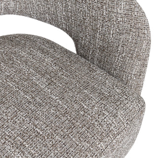 Bruno Swivel Accent Chair Almond Fabric Close-up