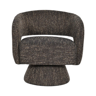 Bruno Swivel Accent Chair Chocolate Front Profile