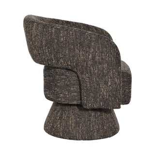 Bruno Swivel Accent Chair Chocolate Side Profile