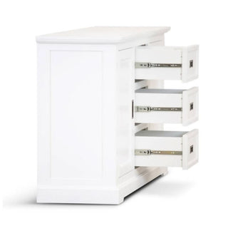Brushed White Coastal Buffet Side Profile