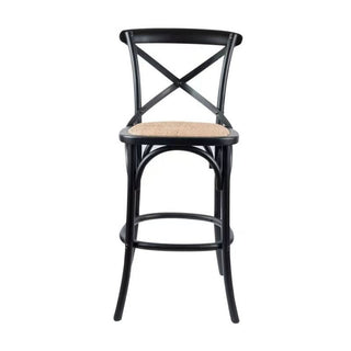 Cafe Bar Stool in Black Front Profile