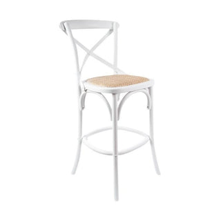 Cafe Bar Stool in White Side View