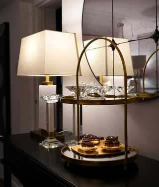 Cake in a Gold High Tea Cake Double Tray 