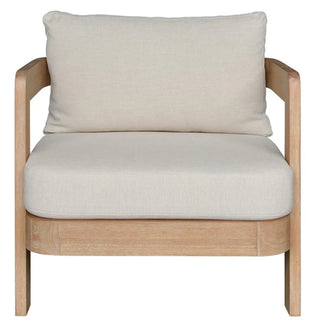 Capri Light Smoke Outdoor Armchair Front-Profile