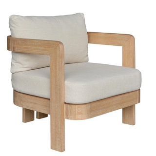 Capri Light Smoke Outdoor Armchair Side-Profile