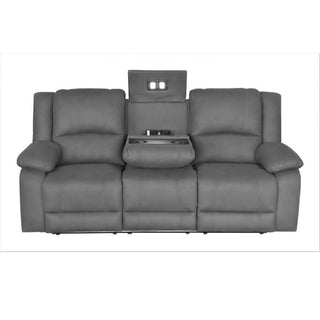 Captain 3 Seater Smart Console Sofa Lounge With Reading Lamp Open