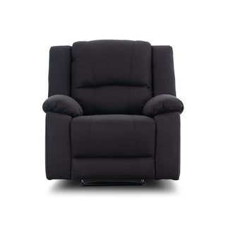 Captain Single Electric Recliner Sofa In Jet Black
