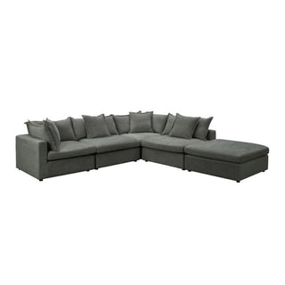 Carolina Pewter Corner Lounge Suite with Ottoman