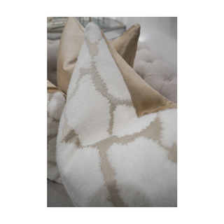 Cellopod White And Gold Modern Cushion Close Up Look