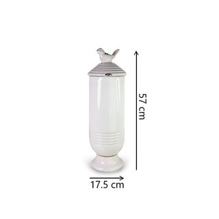 Ceramic Jar With Bird Lid Dimensions