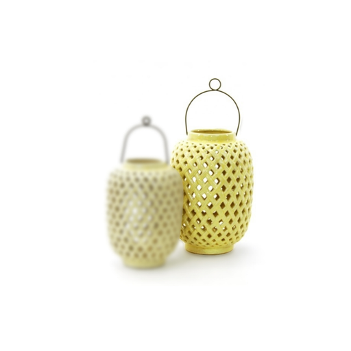 Ceramic Lantern Yellow