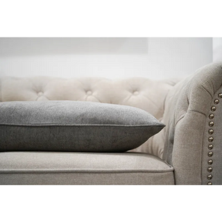 Charcoal Grey Weave Cushion Close-up