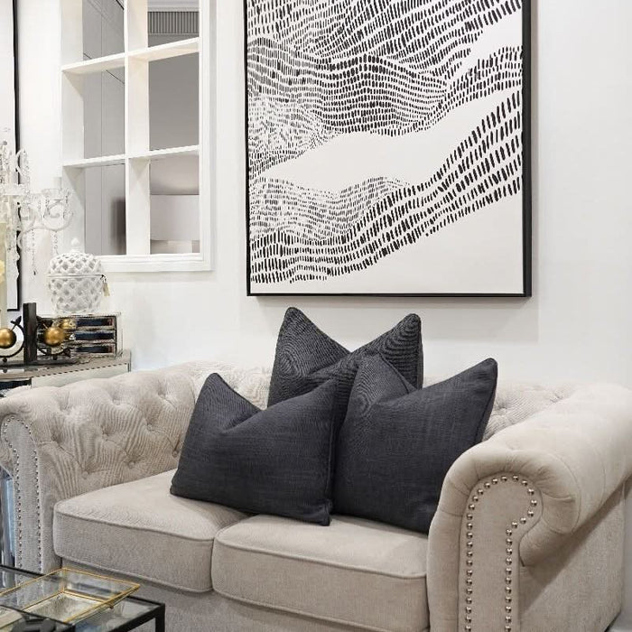 Charcoal Woven Cushion collection