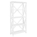 Chic Hampton Elegance Bookcase With 4 Shelves White Acacia