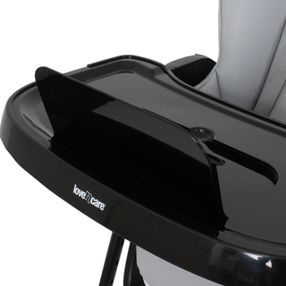 Close-up of Love N Care Montana Highchair 2.0 tray with raised divider