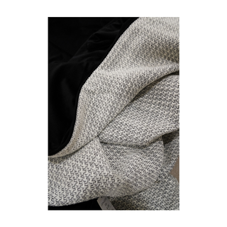 Close-up of the Chic Contrast Grey Black Double Sided Throw 