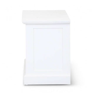 Coastal Breeze White TV Entertainment Unit Side Profile