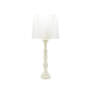 Country Table Lamp Off-White Base White Shade Lamp - Shopica Pty Ltd