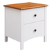  Courtney Double Drawer Bedside Table Side View