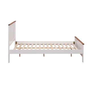 Courtney White and Timber Bed Frame Side Profile