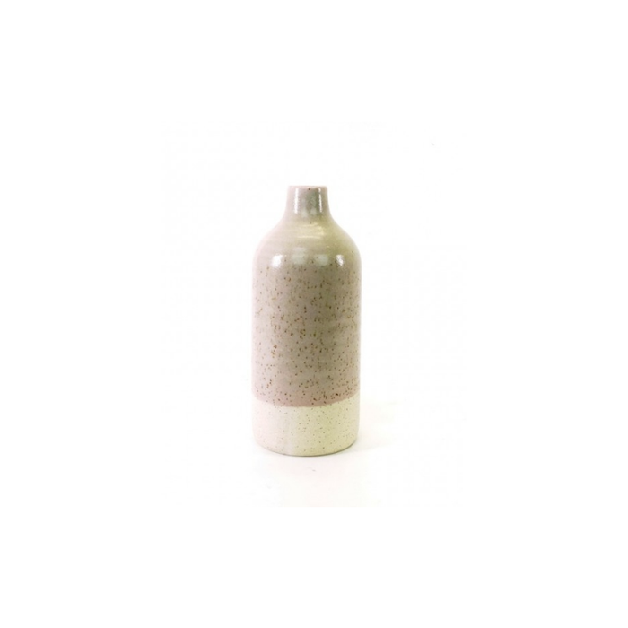 Cream Blooms Ceramic Vase with white base 