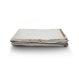 Cream Double Sided Throw with Gold Trim