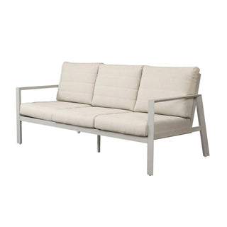 Cream Reed 4-Piece Outdoor Sofa Set 3 Seater