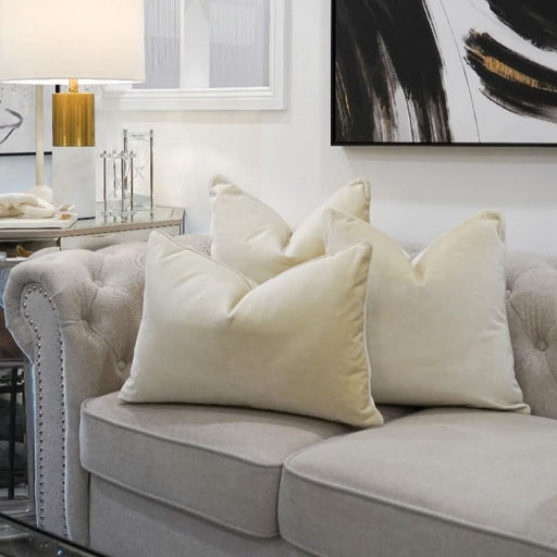 Cream Velvet Cushions Outer Look