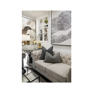 Dark Grey Ribbed Fabric Bold Style Cushion Collection