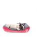 Dog Sleeping on Dreamy Pink Plush Luxe Pet Princess Bed