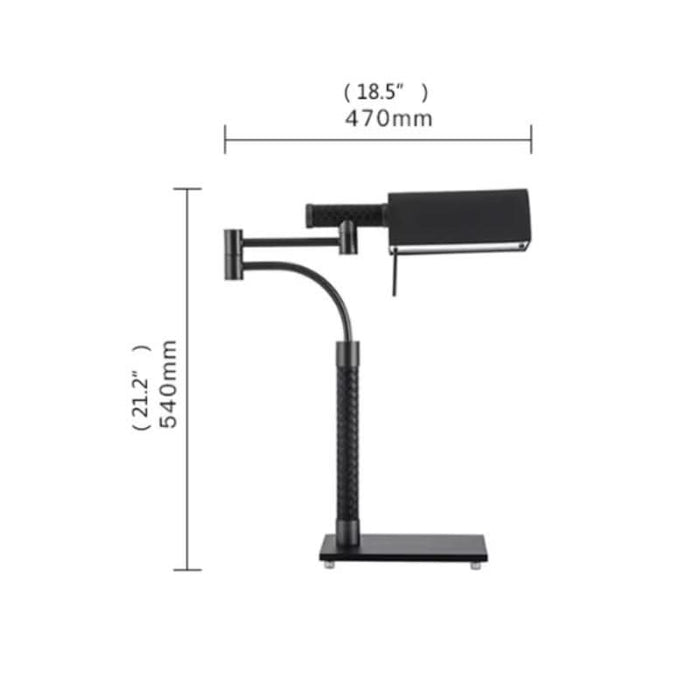 Dolche Black Leather handle Desk Lamp Dimensions