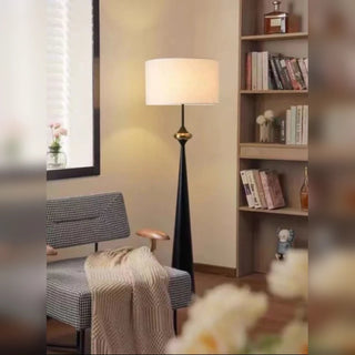 Dolche Floor Lamp with gold touch and white shade