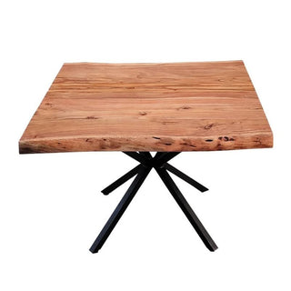 Elba Artisan Acacia Timber Lamp Table Close Up Look
