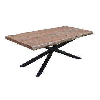 Elba Natural Acacia Timber Coffee Table Close Up Look