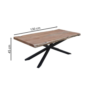 Elba Natural Acacia Timber Coffee Table Dimensions