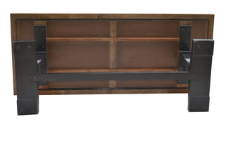 Elegant Velino Artisan Coffee Table A Masterpiece in Oak & Black Bottom Look