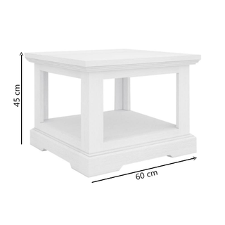 Elegant White Coastal Lamp Side Table Dimensions