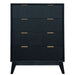Ella 4-Drawer Tallboy in Brushed Black