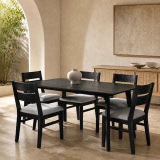 Ella Dining Table in Brushed Black Setting