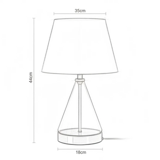Empire Tower Glass Lamp Dimensions