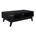 Exquisite Ella Fluted Coffee Table in Brushed Black Close Up Look