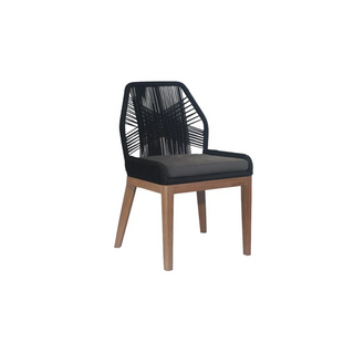 Faro Low Arm Black Rope Dining Chair view