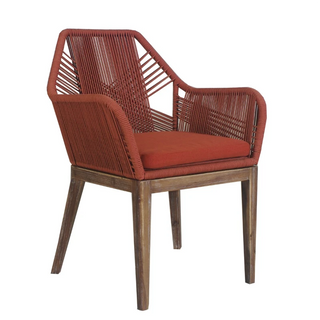 Faro Terracotta Rope Timber Leg Dining Chair View