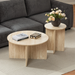 Farrah Round Coffee Table - Travertine (KD)