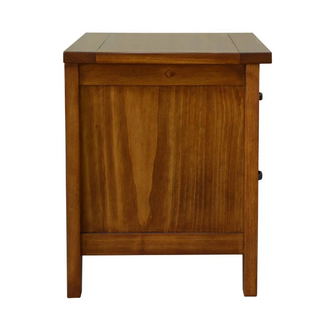 Federation 2-Drawer Bedside Table Side Profile