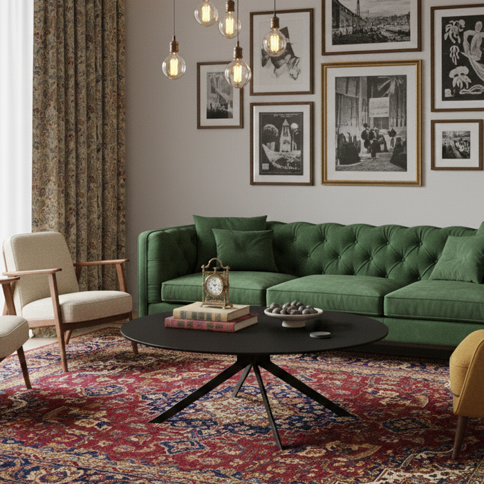 Flip Round Coffee Table - Dark Grey