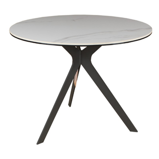 Flip Round Side Table - White Close Up Look