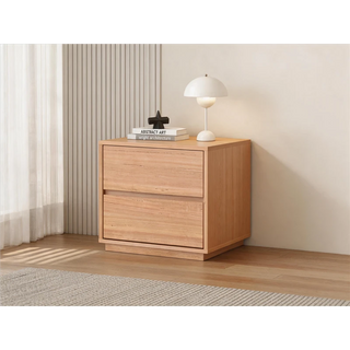 Fuji 2-Drawer Bedside Table In cozy room