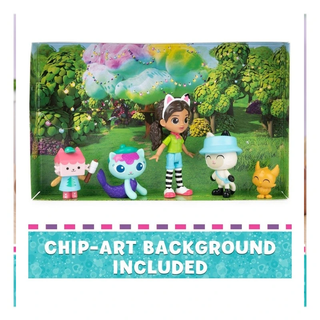 Gabby's Dollhouse Camping Figure Set With Chip-Art Background