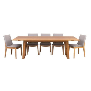 Galway 2.4M Dining Setting With 8 Pewter Boca Chairs